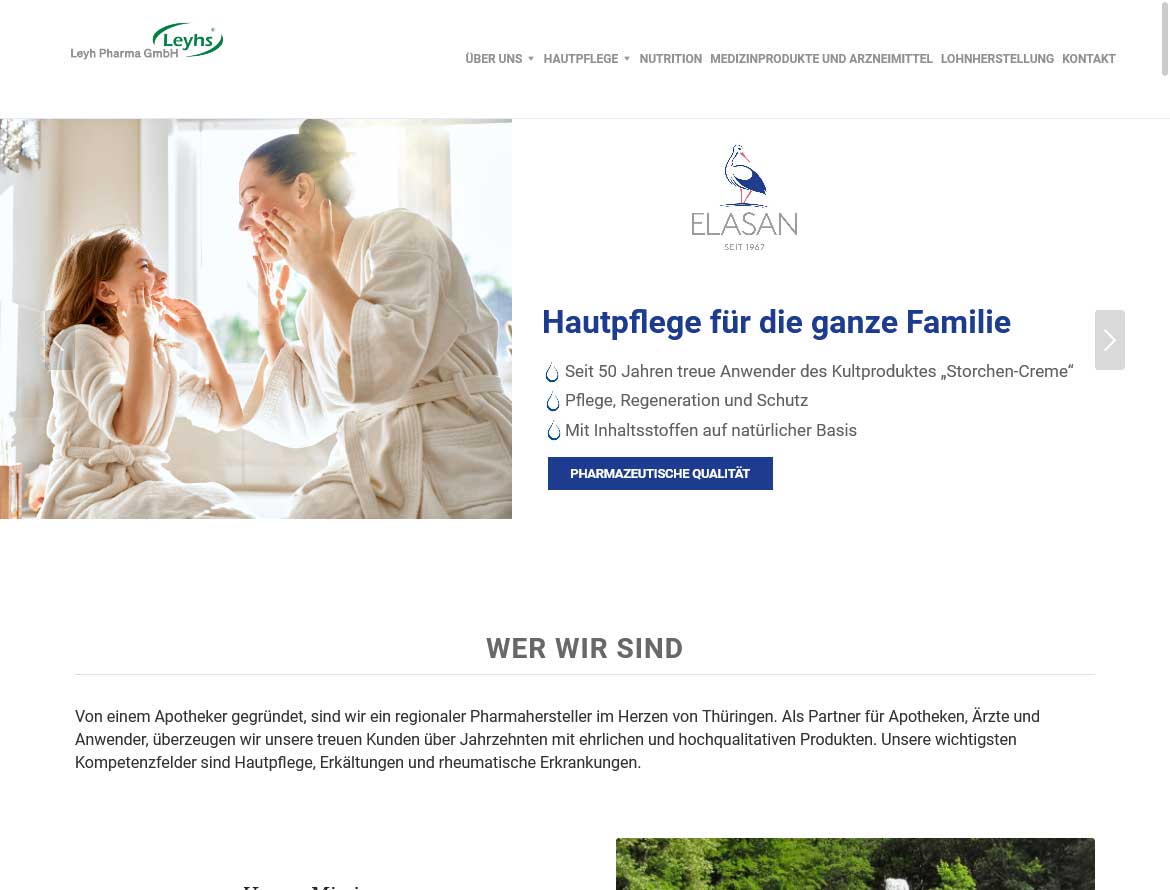 Screenshot von Website leyh-pharma-website-erstellt-von-crispin-media